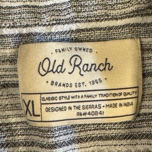Old Ranch Striped Blue and White Womens Shirt Size XL - Picture 3 of 5